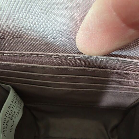 Frye & Co Cellie Crossbody Bag Lavender Faux Leather Phone Purse CC Slot 2 Pocke - Picture 4 of 8